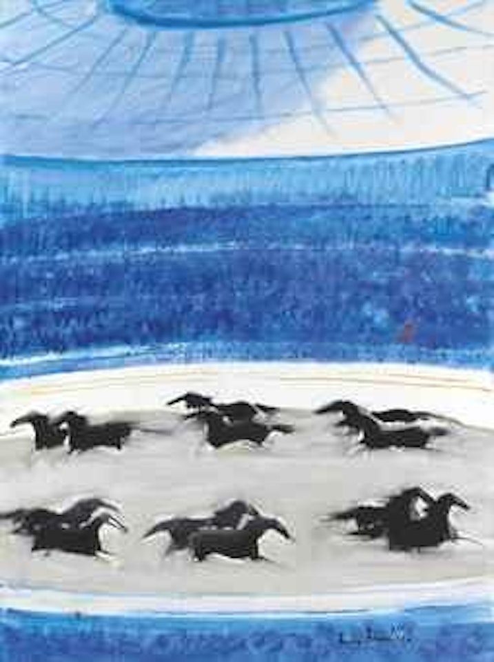 Chapiteau aux chevaux noirs by André Brasilier