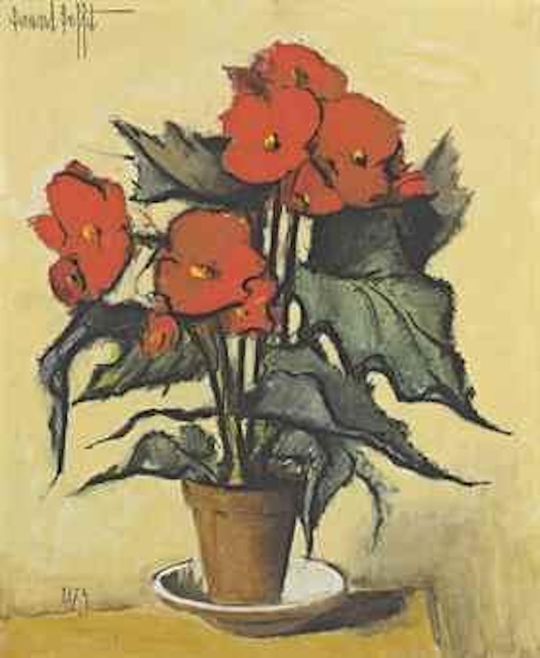 Pot de bégonias by Bernard Buffet