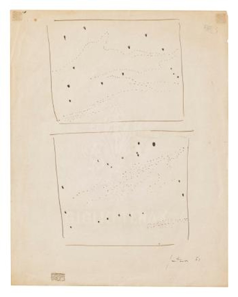 Studi per concetto spaziale by Lucio Fontana
