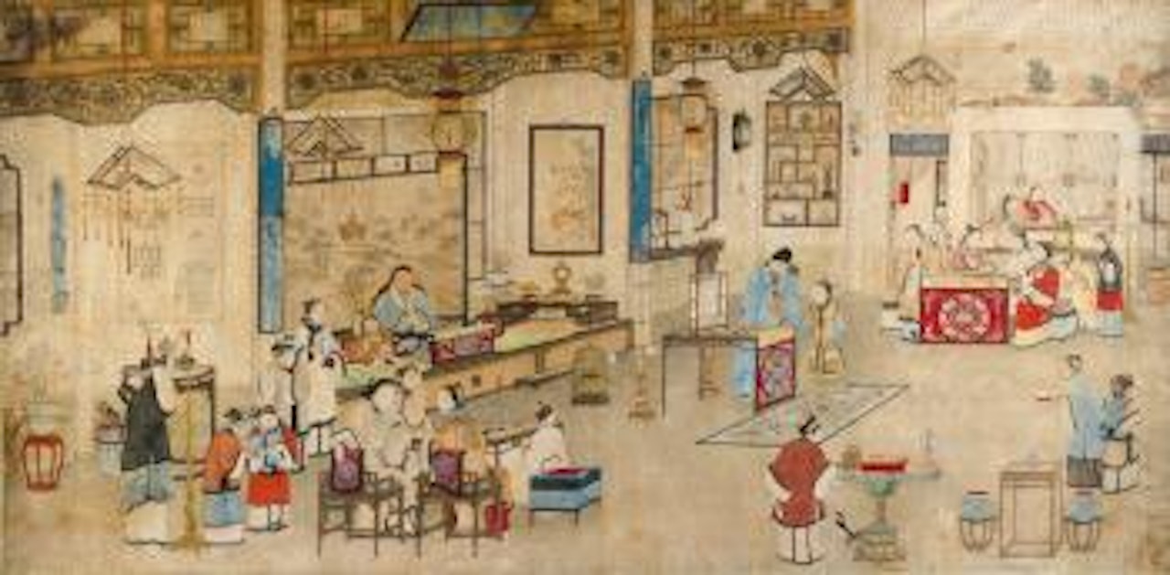 A Scene from the Dream of the Red Chamber by Chinese School