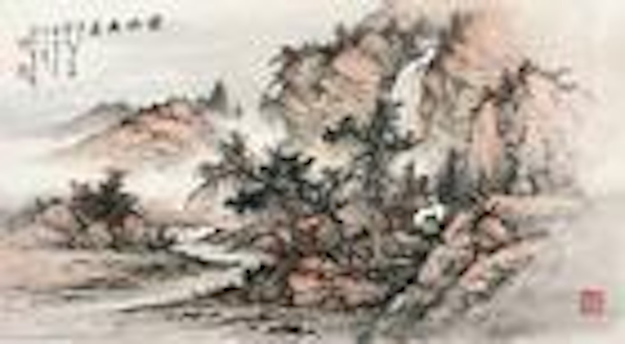 Dwelling in Autumn Mountain by Huang Junbi