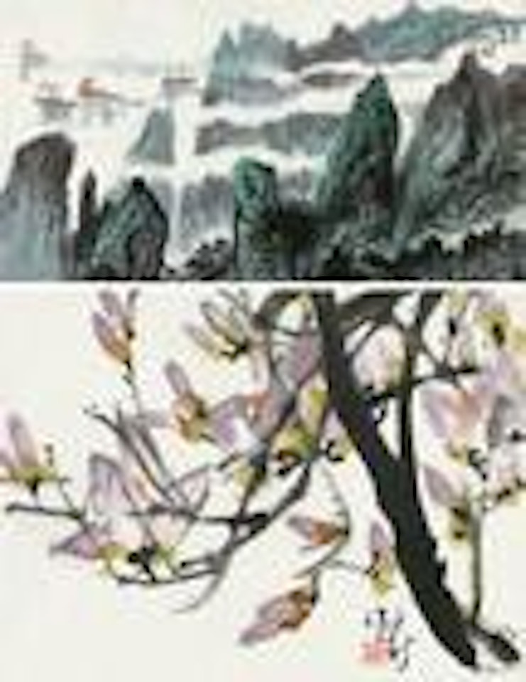 Landscape·Flower by Yang Zhengxin by Lu Yifei