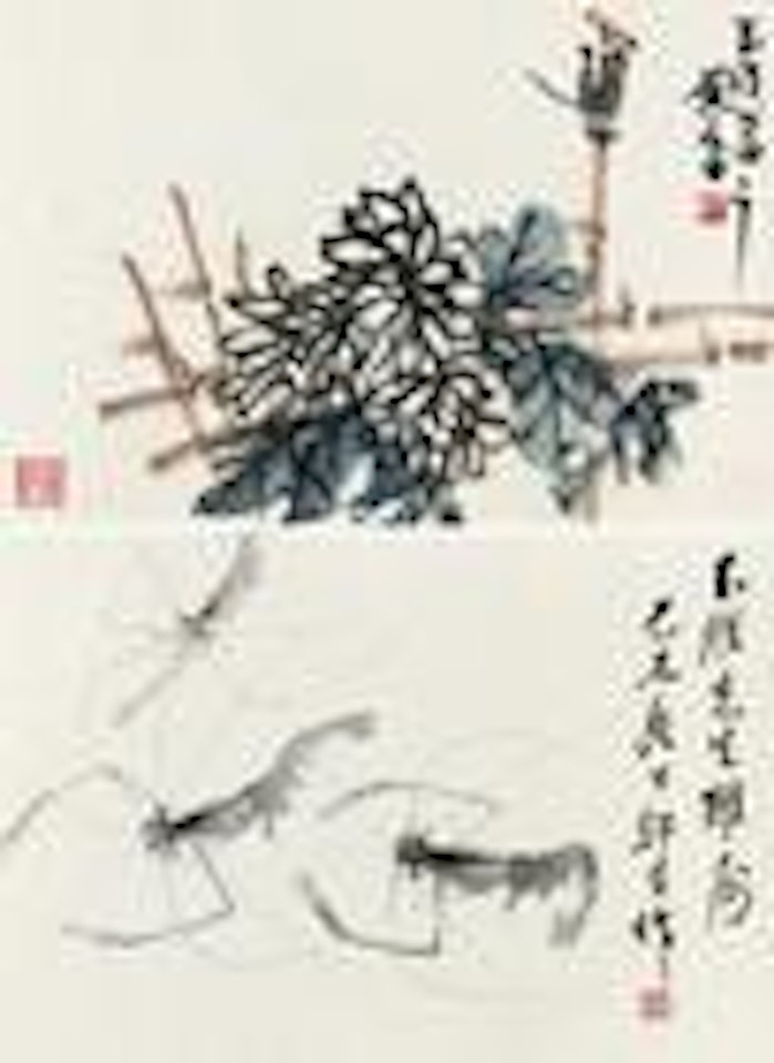 Chrysanthemum, Shrimp by Lou Shibai by Lou Shibai