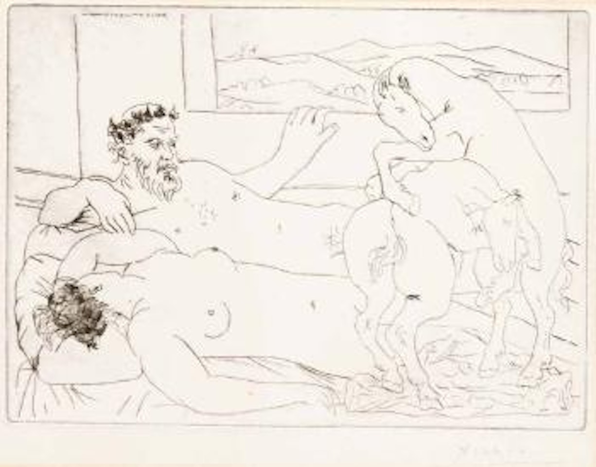 Le Repos du Sculpteur III, from: La Suite Vollard (Bloch 173) by Pablo Picasso