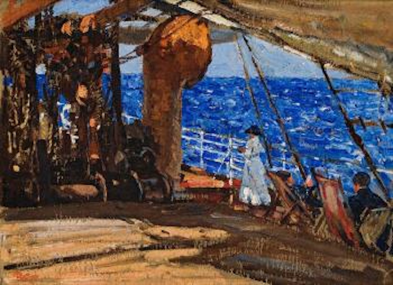 Relaxing on deck by Robert Gwelo Goodman