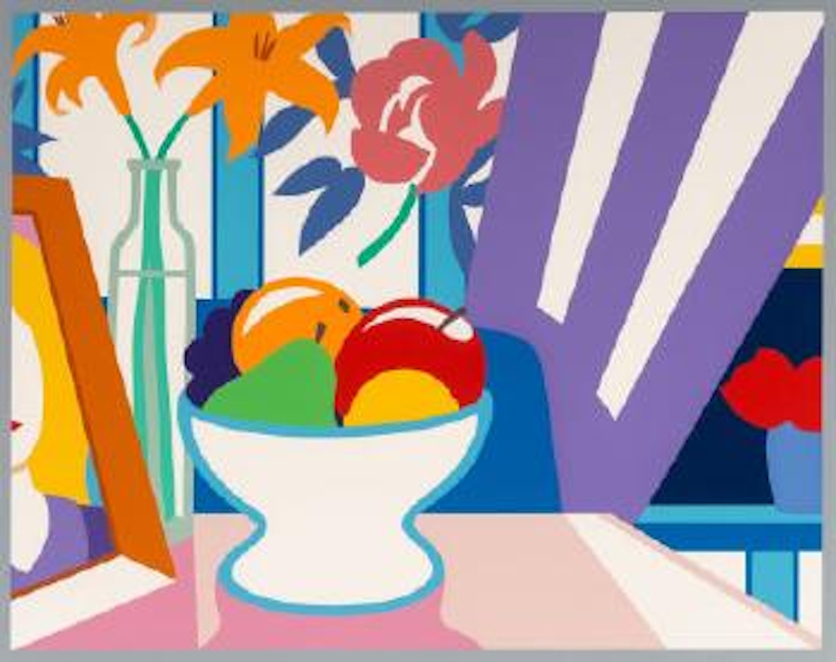 Still Life with Lilies and Mixed Fruit by Tom Wesselmann