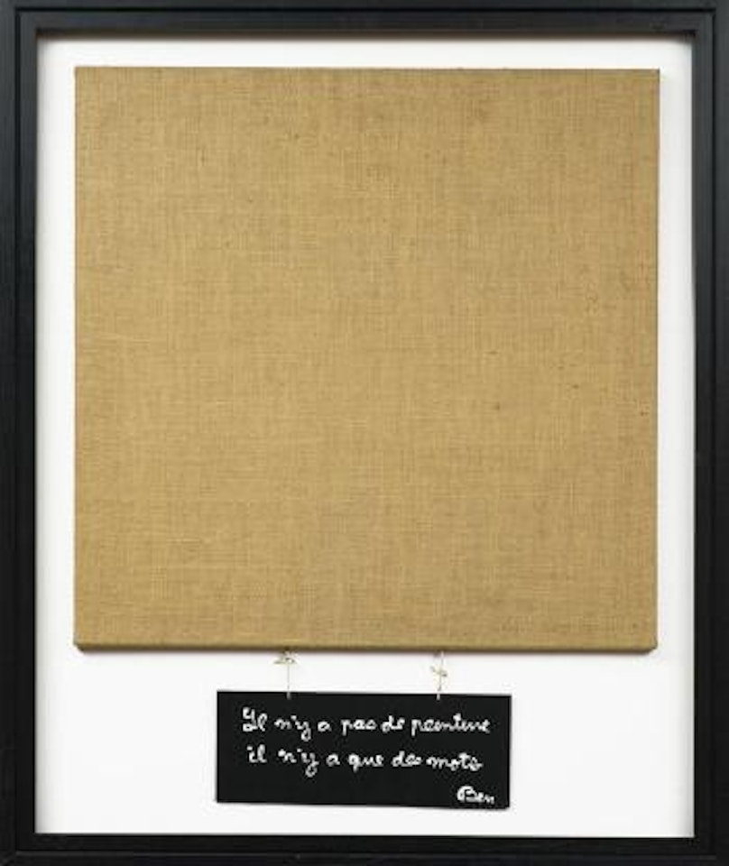 Il n'y a pas de peinture, il n'y a que des mots by Ben Vautier