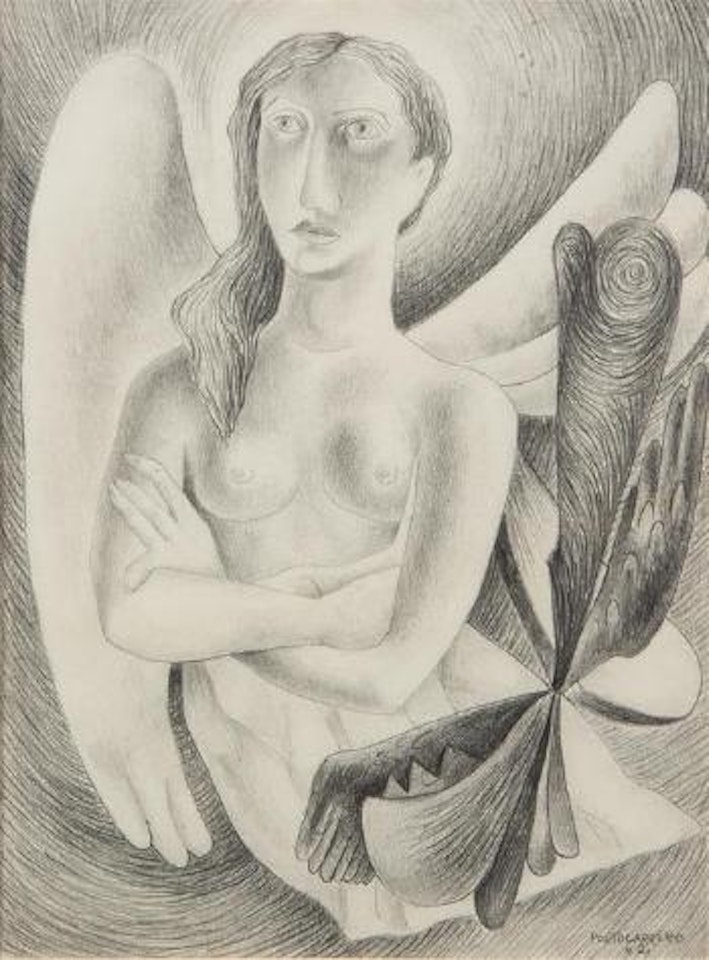 Untitled (Girl Angel) by René Portocarrero