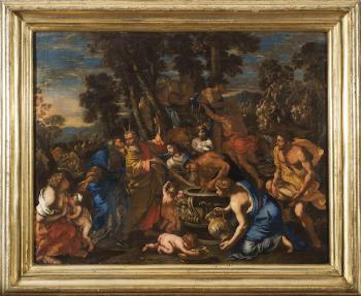 Storie di Mosè: la Caduta della Manna by Neapolitan School