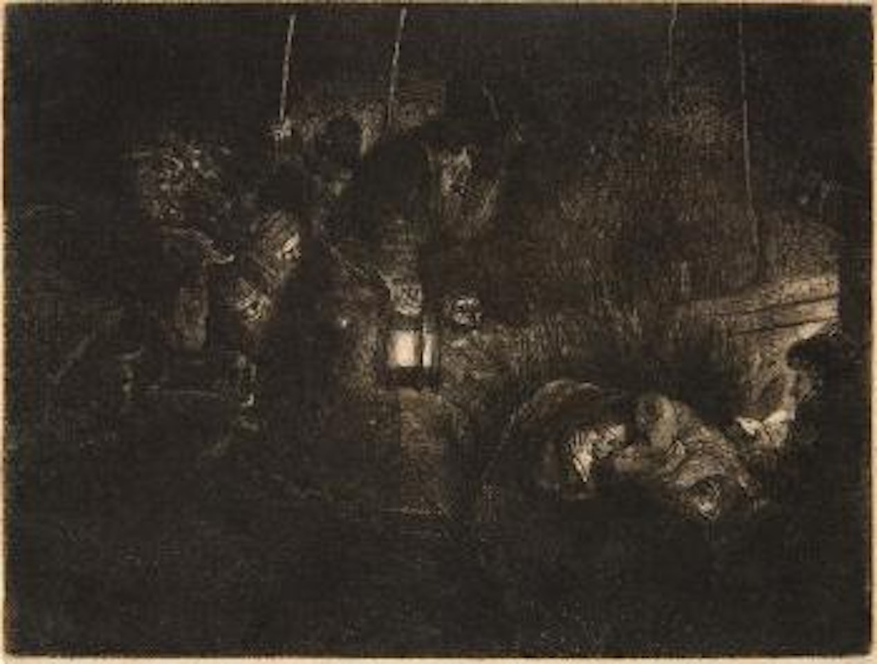Die Anbetung der Hirten bei Nacht by Attributed to Rembrandt Harmensz van Rijn