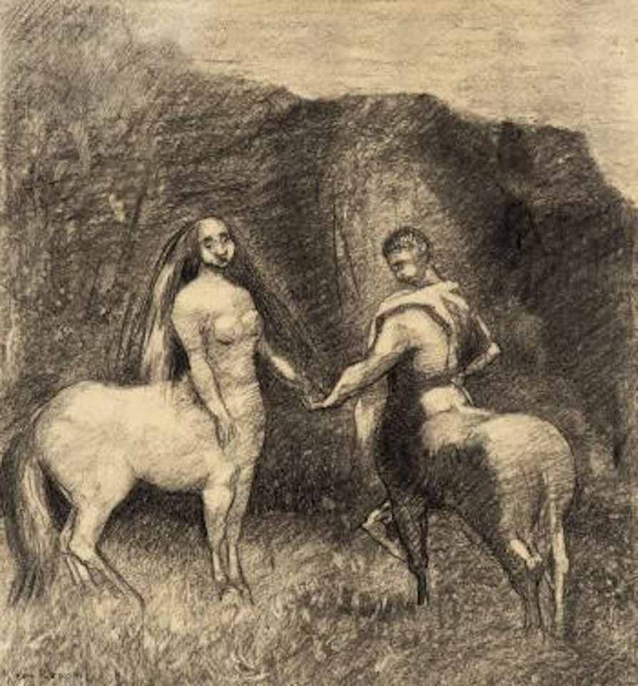 Centaure et Centauresse by Odilon Redon