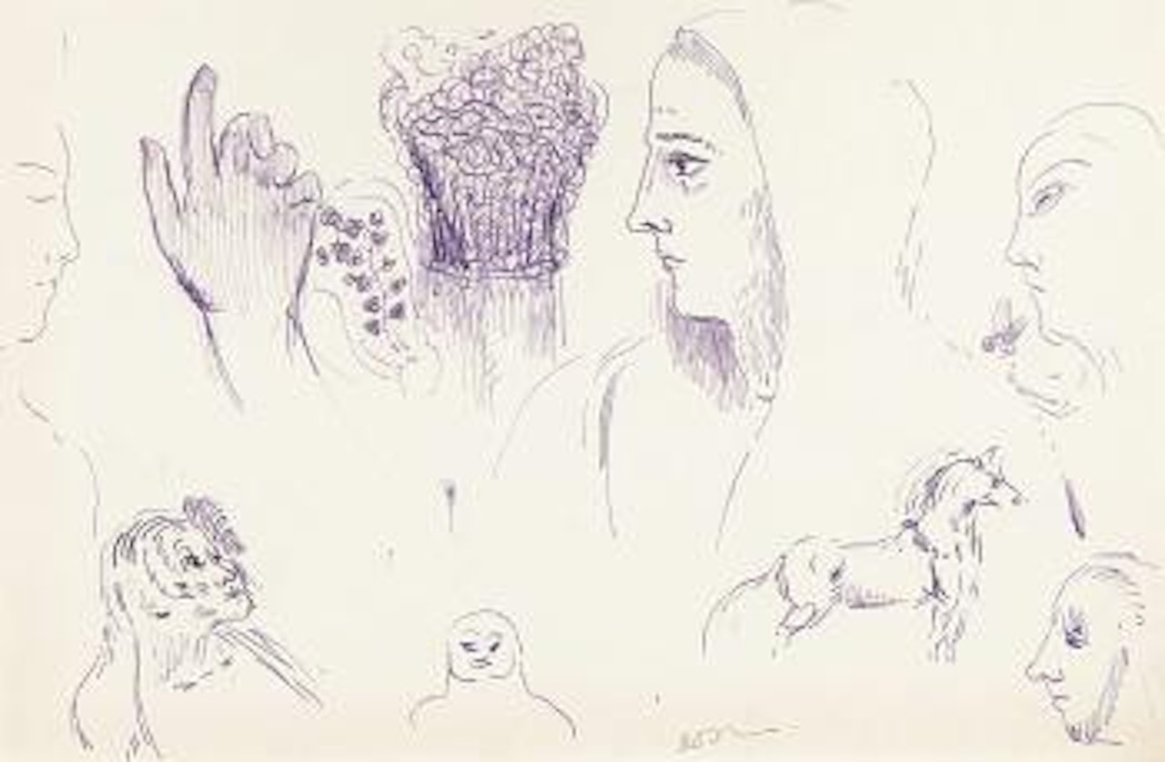 Feuille d'études by Odilon Redon