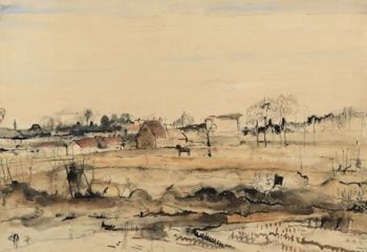 Landschap te Hoei by Paul Delvaux