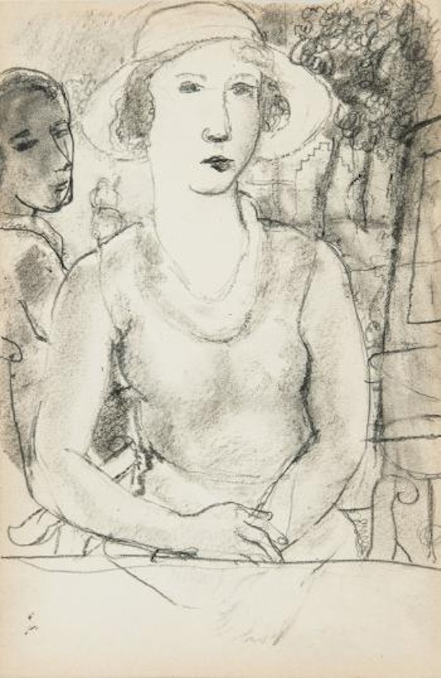 Vrouw met hoed by Paul Delvaux