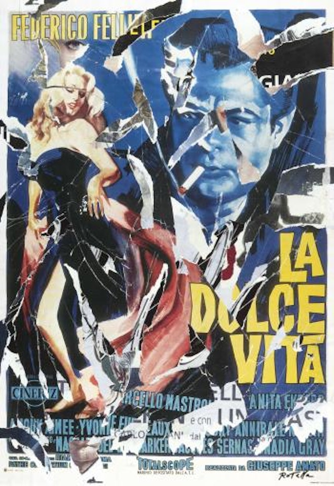 La dolce vita Romana (DR 187) by Mimmo Rotella