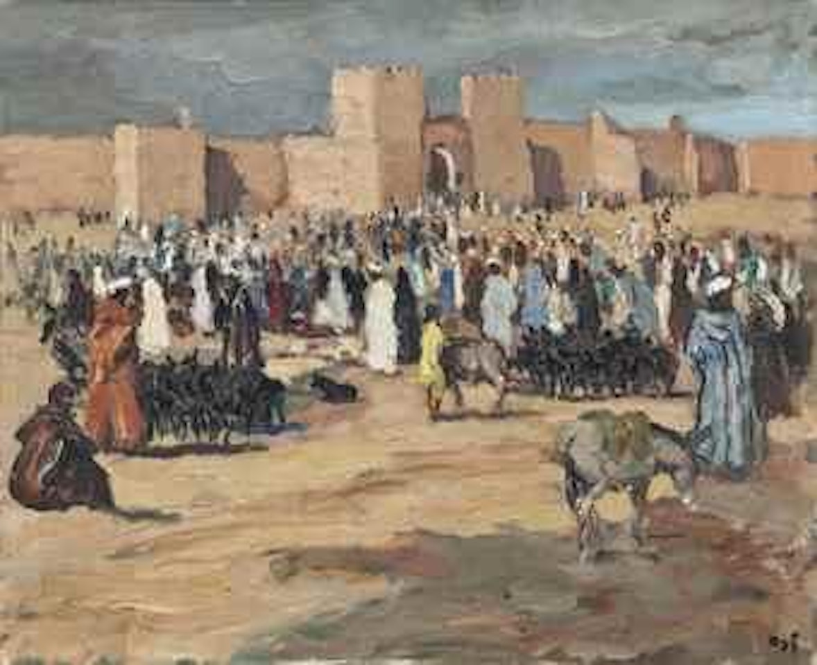 Marché aux chêvres à Marrakech by Marcel Dyf
