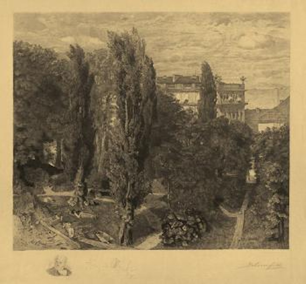 Palaisgarten des Prinzen Albrecht by Adolph Menzel