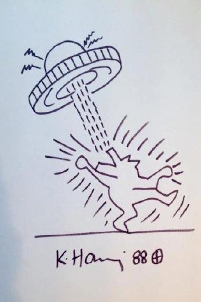 Ufo and dog by Keith Haring