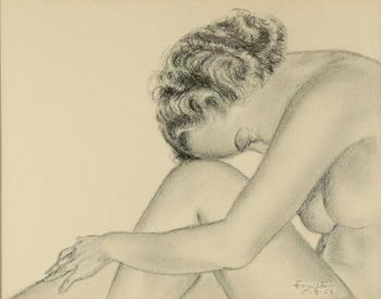 Nude study by Leonard Tsuguharu Foujita