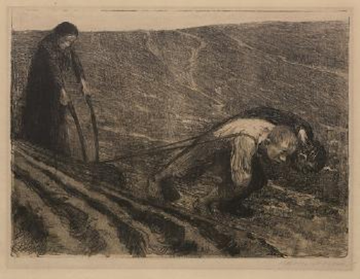 Pflugzieher und Weib by Kathe Kollwitz