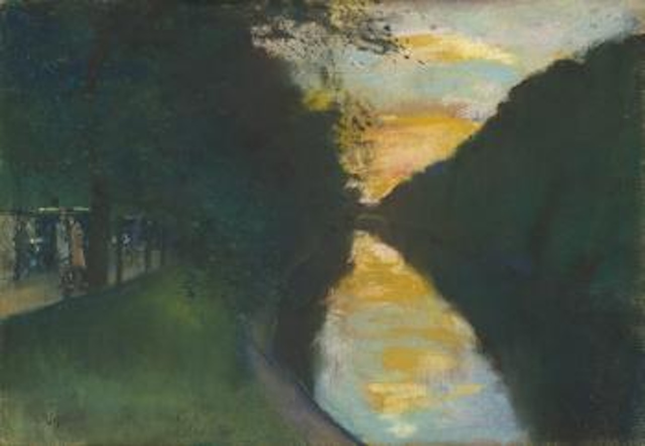 Spaziergänger am Landwehrkanal by Lesser Ury