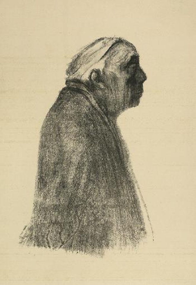 Selbstbildnis im Profil nach rechts by Kathe Kollwitz
