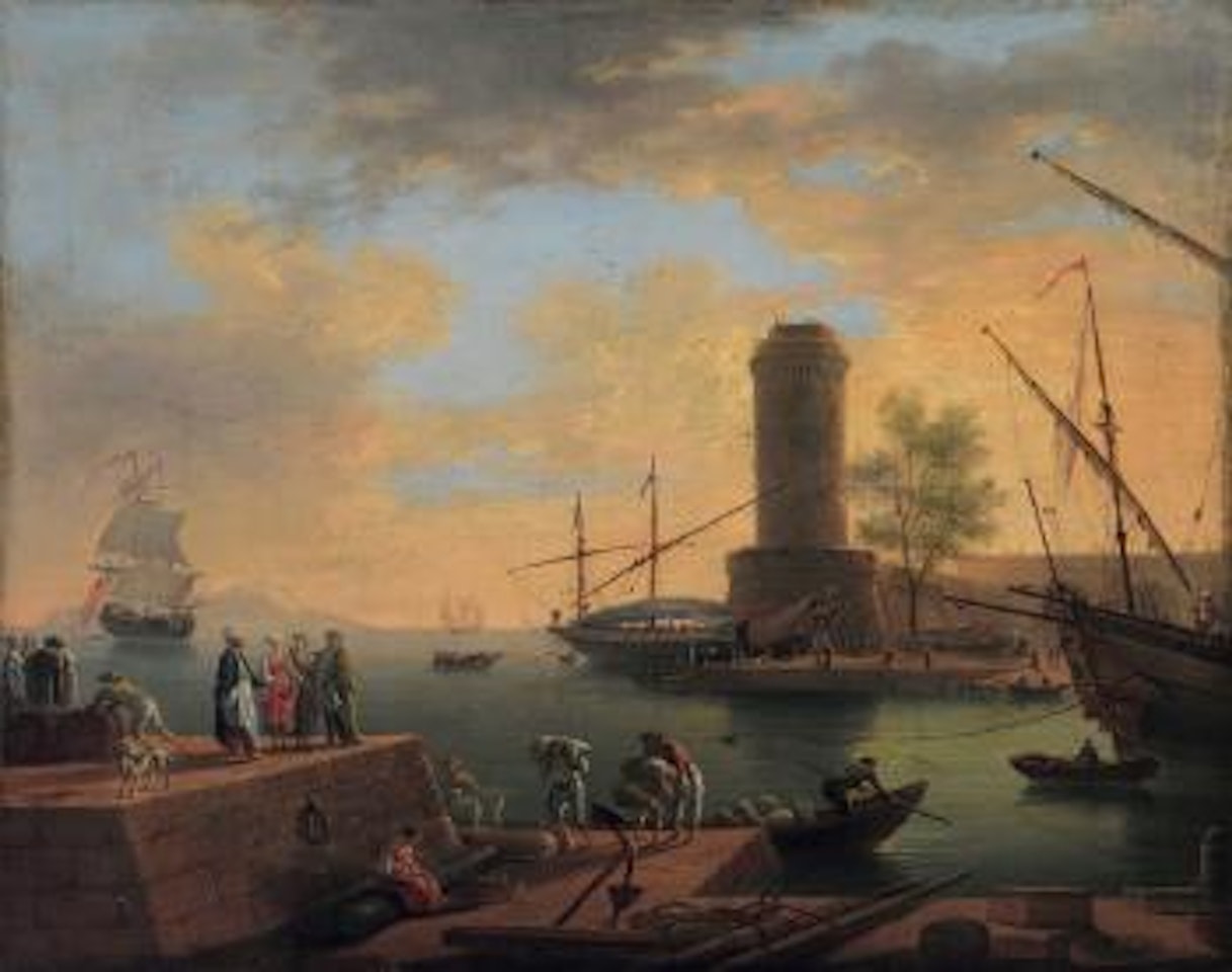 Scena di porto by Charles François Grenier de Lacroix de Marseille