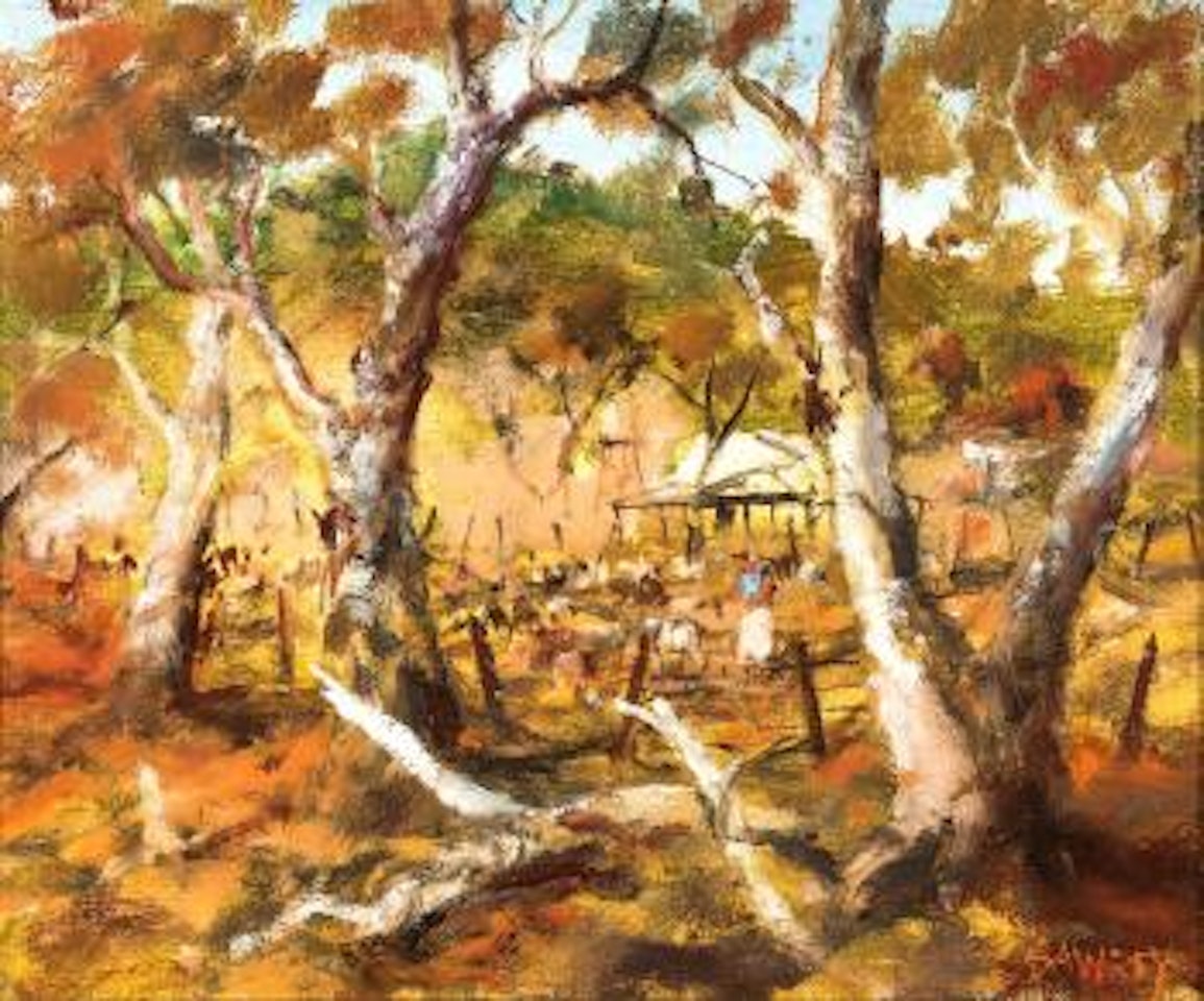 The Stockyard by Hugh Sawrey