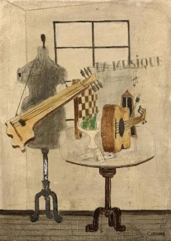 Still Life with Musical Instruments by Claude Venard