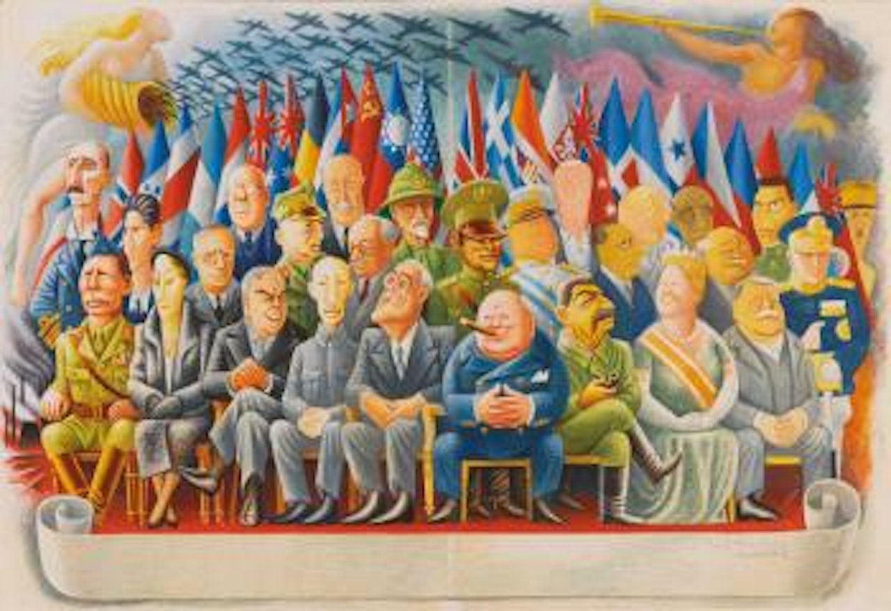 Allied leaders, World war II by Miguel Covarrubias