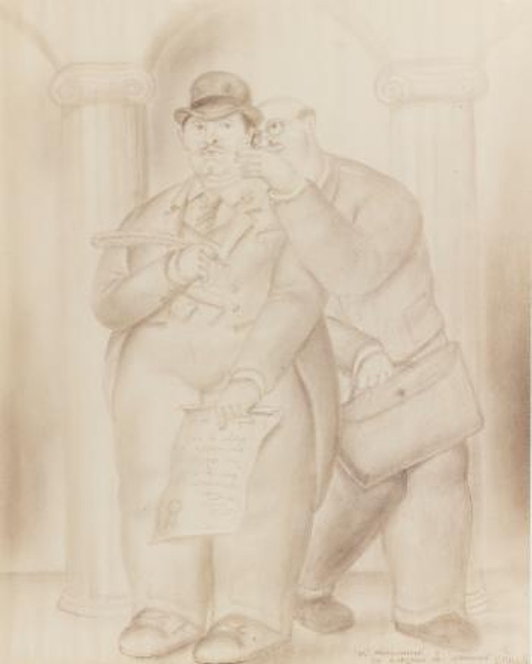 El Presidente Y El Primer Ministro De Gobierno by Fernando Botero