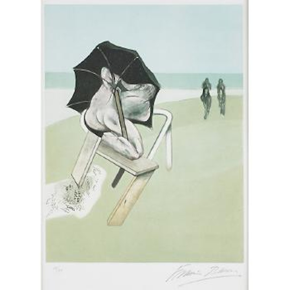 Metropolitan Triptych (Left Plate) by Francis Bacon