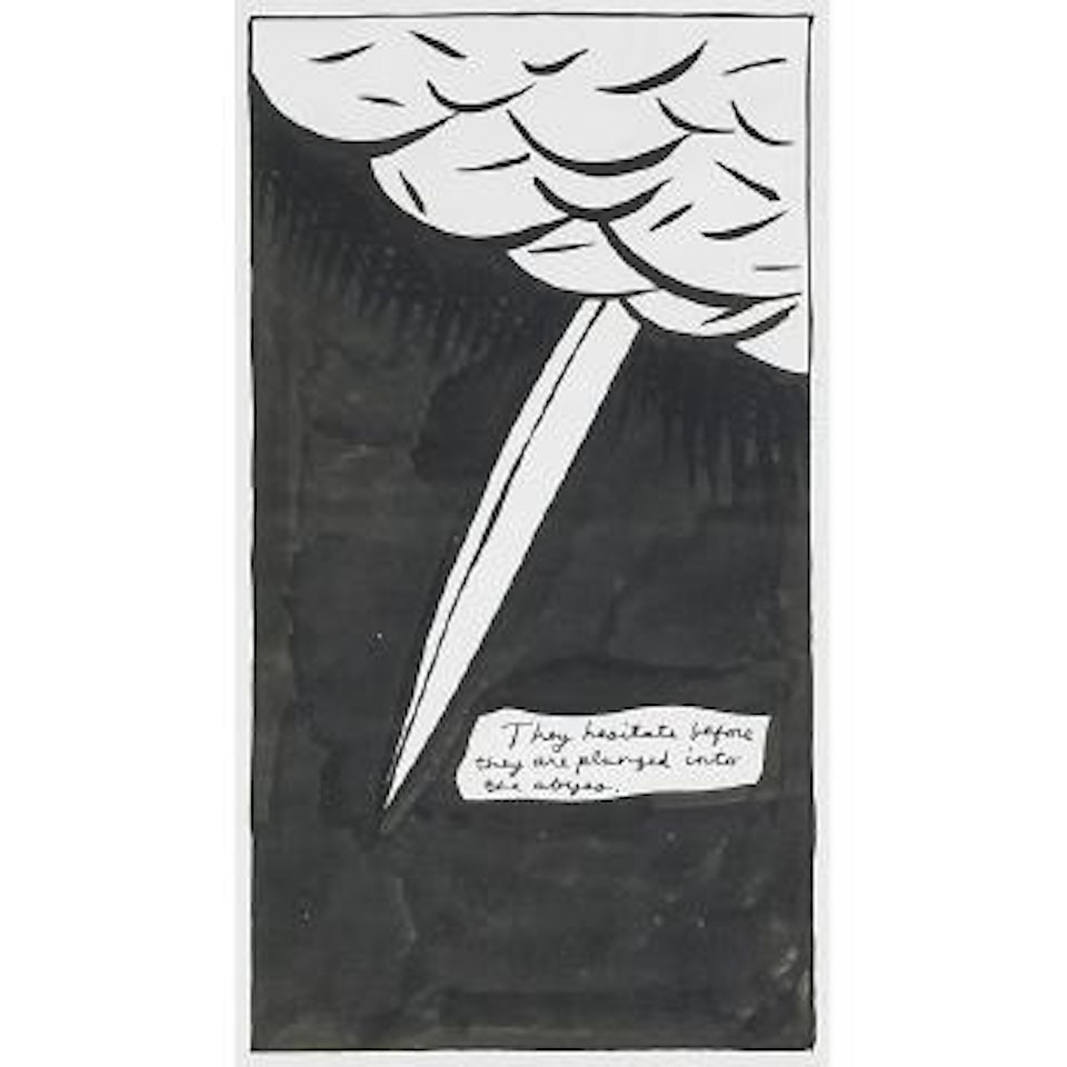 Untitled (They Hesitate before they are plunged into the abyss.) by Raymond Pettibon