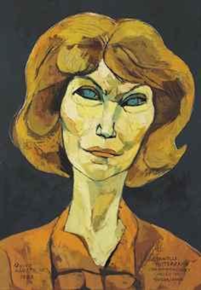 Portrait of Danielle Mitterand by Oswaldo Guayasamin