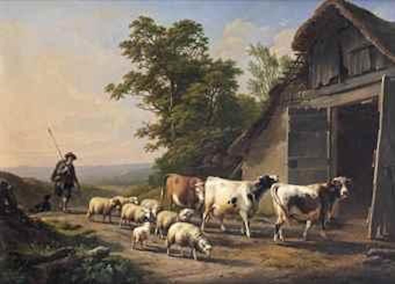 The return of the herd by Eugène Joseph Verboeckhoven