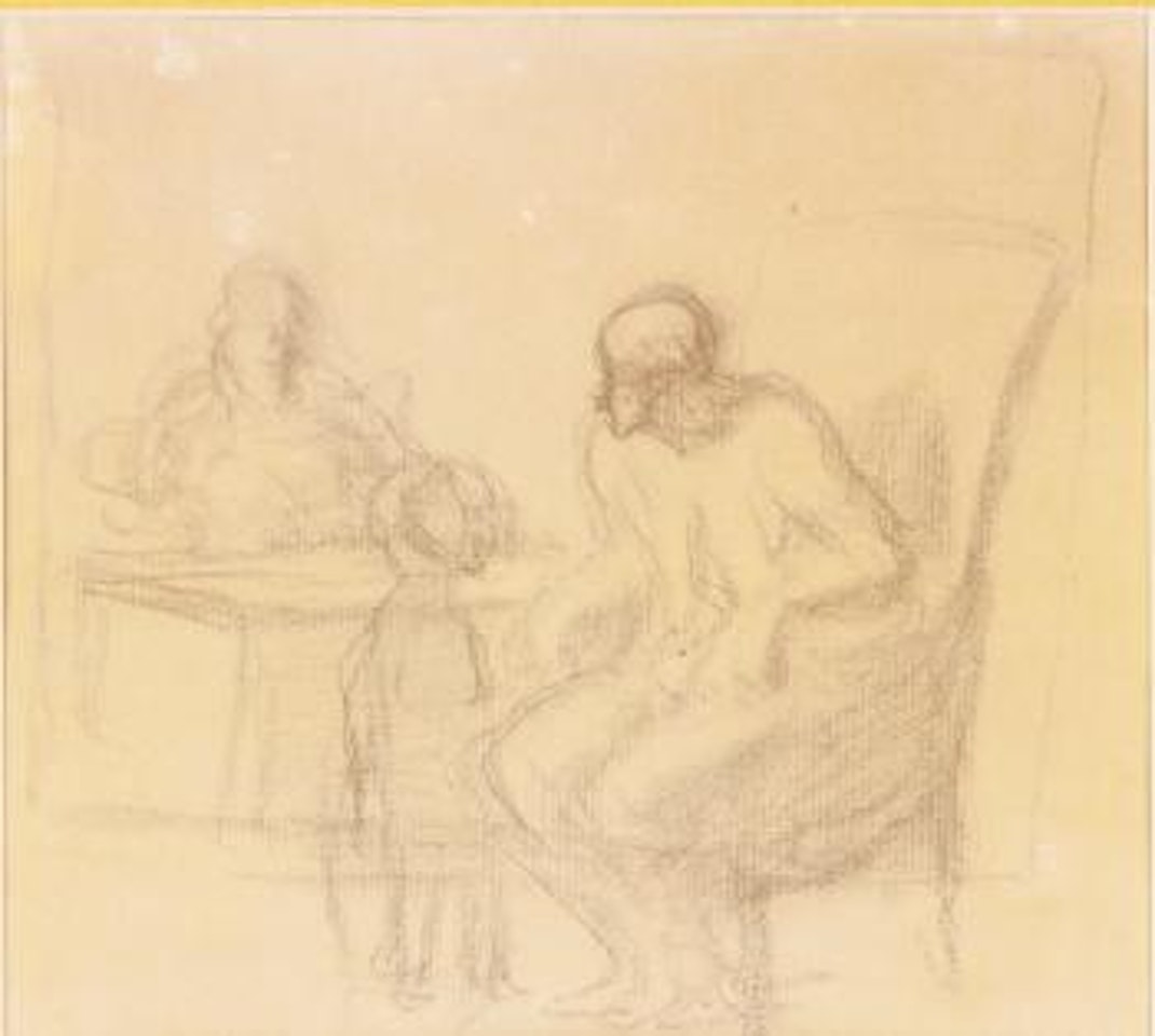 La Consultation (Le Médecin Et Son Malade - Le Malade Imaginaire- La Famille À Table) by Honoré Daumier
