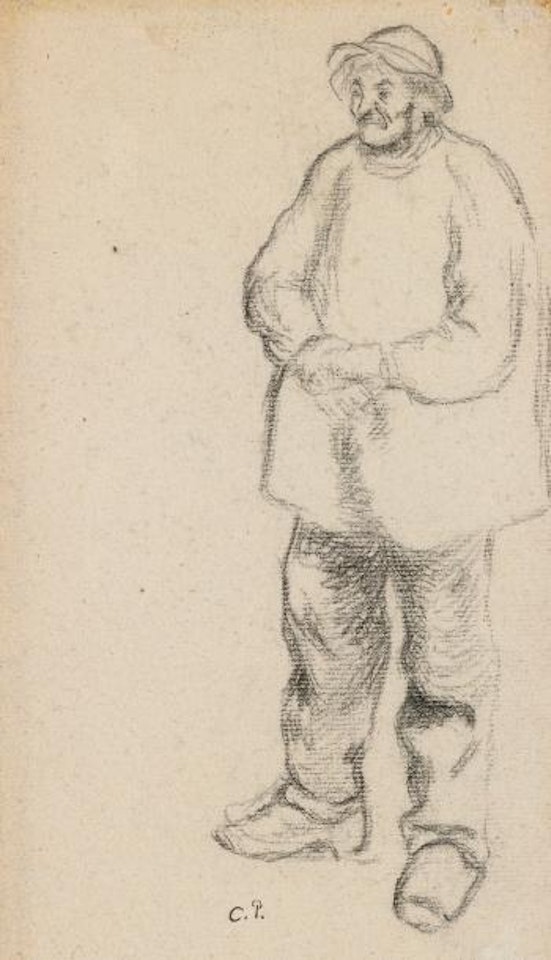 Peasant Standing by Camille Pissarro