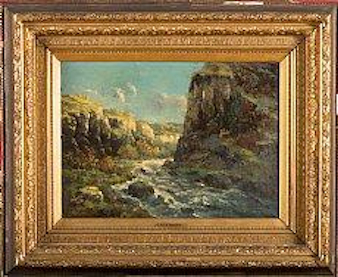 Coin de Franche-Comté à la rivière by Gustave Courbet