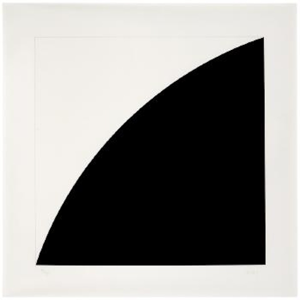 White Curve I (Black Curve I) and Black Curve I (White Curve I) (from First Curve Series) by Ellsworth Kelly