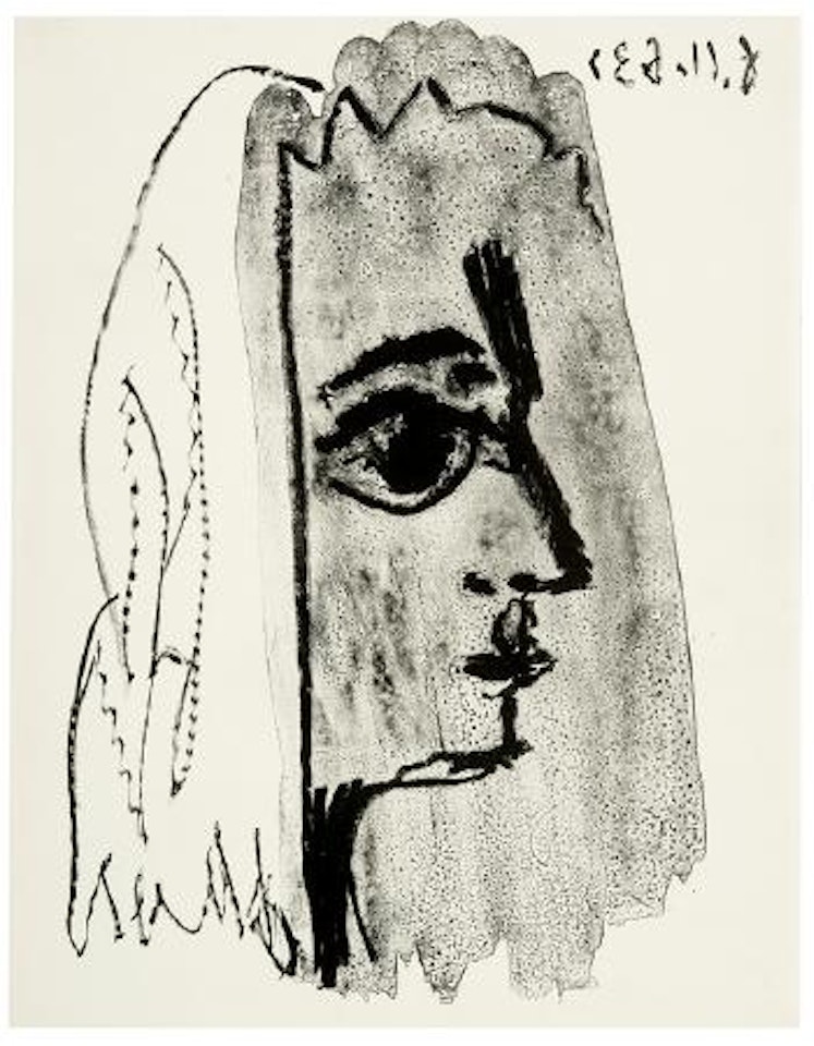 Profile of a Fair-Haired Woman Looking to the Right by Pablo Picasso