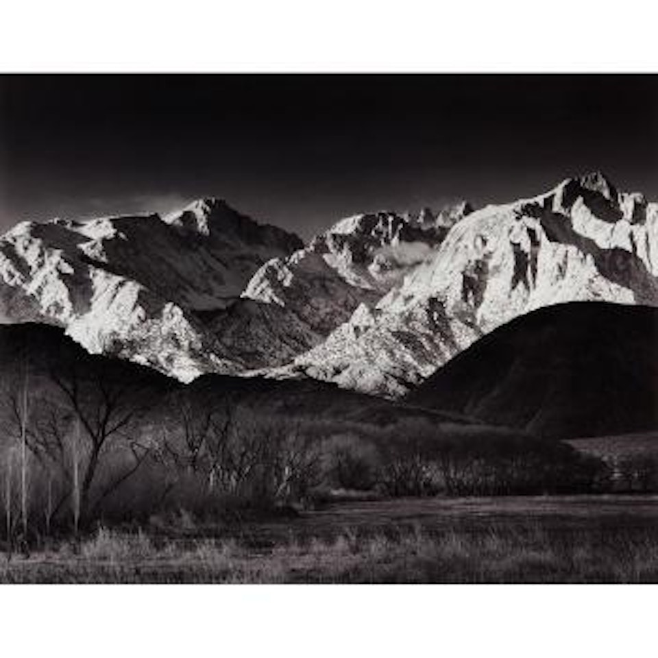 Winter sunrise, Sierra Nevada from Lone Pine, California by Ansel Adams