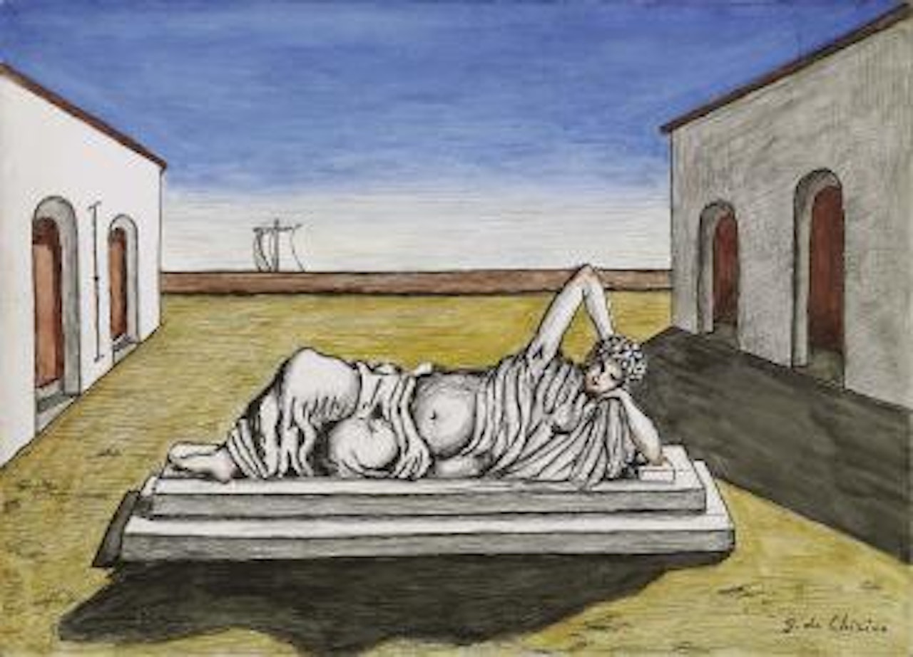Piazza d'Italia con Arianna by Giorgio de Chirico