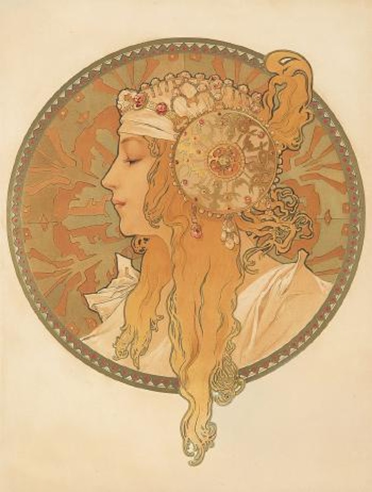Byzantine Heads / Blonde by Alphonse Mucha
