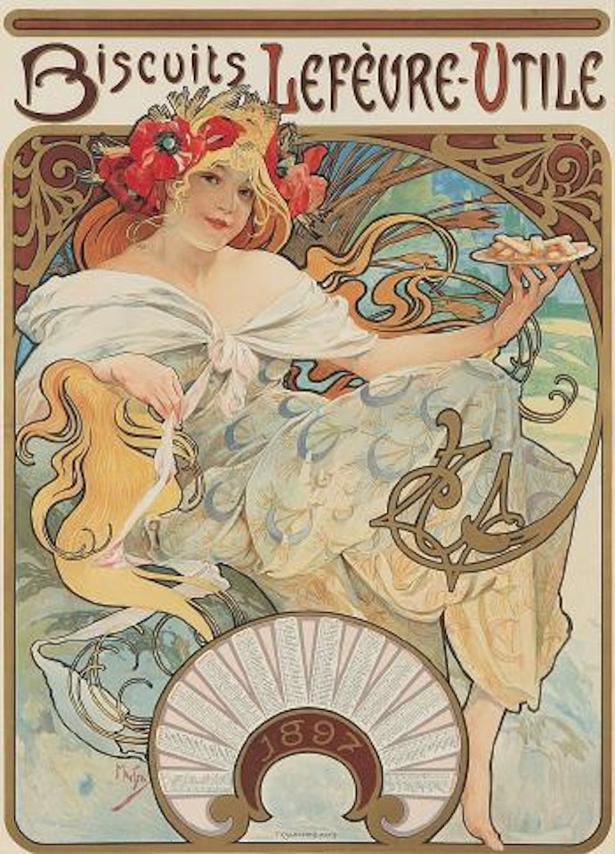 Biscuits Lefèvre-Utile by Alphonse Mucha