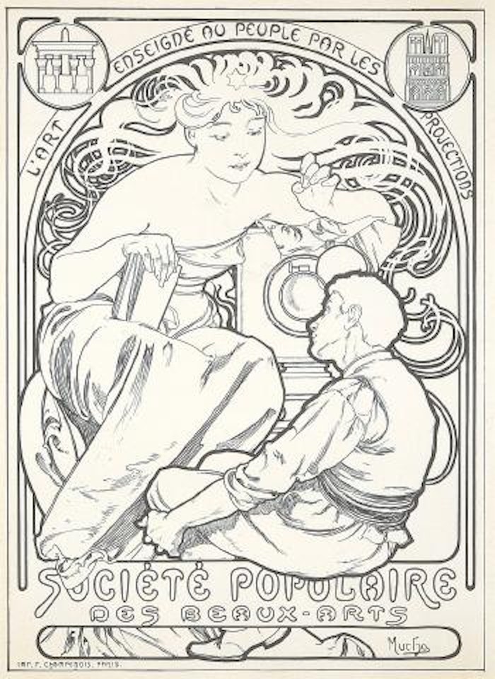 Société Populaire des Beaux-Arts by Alphonse Mucha