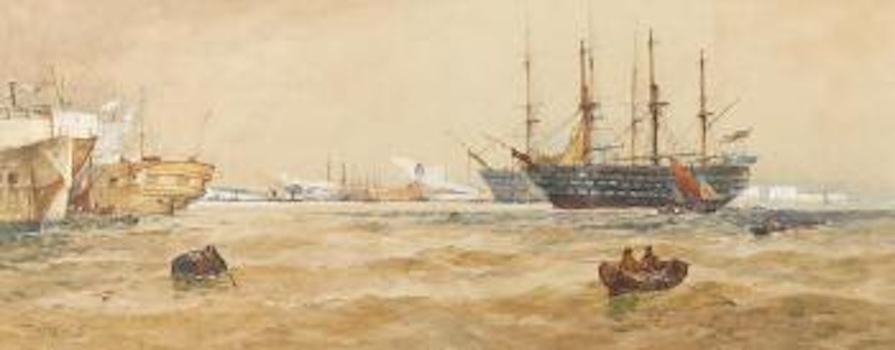 Portsmouth Harbour by Thomas Bush Hardy