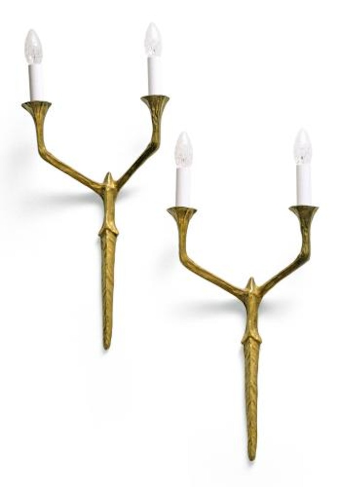 Zweiarmige Wandappliken by Diego Giacometti