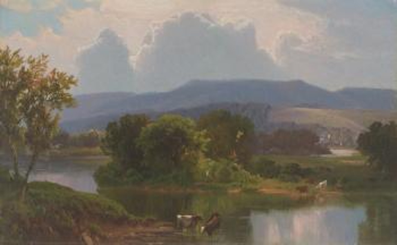 Pastoral landscape with cows by William Trost Richards