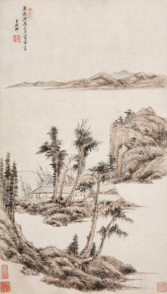 Thatched House by Riverside by Wang Yuanqi