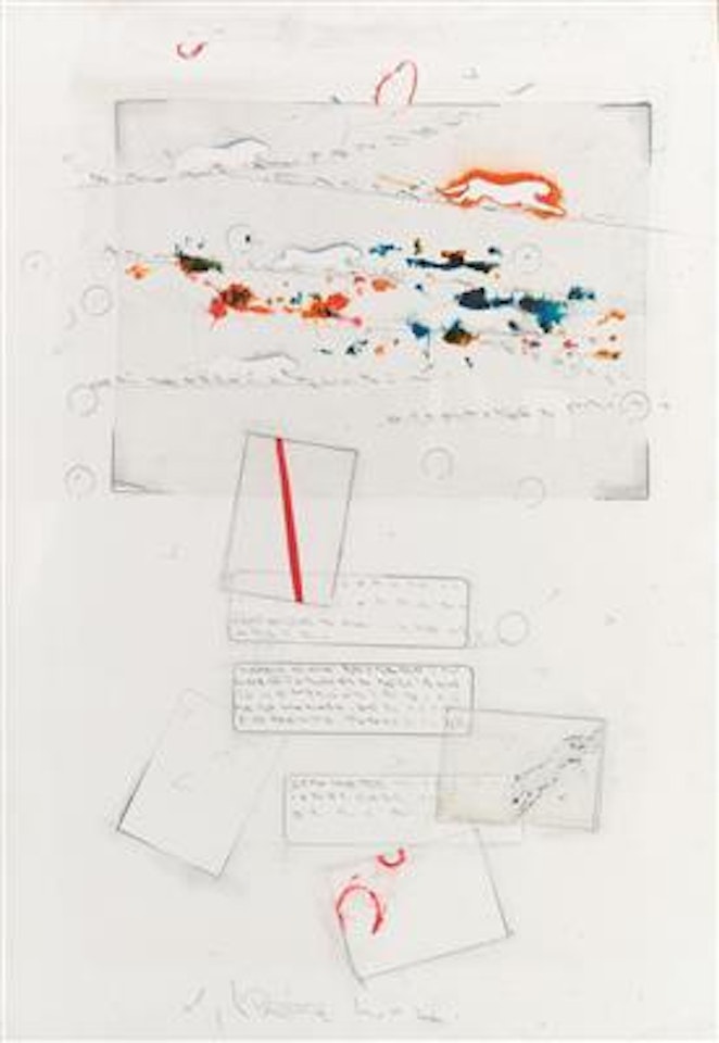 Untitled (Cartoline astratte in una giornata dell�amato vento ) by Alighiero Boetti
